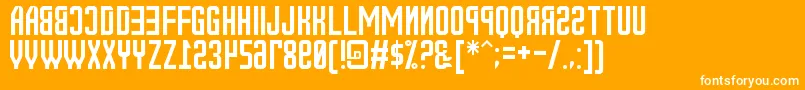 NewRussia2108St Font – White Fonts on Orange Background