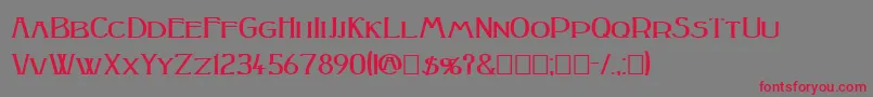 PeakeSquatBold Font – Red Fonts on Gray Background