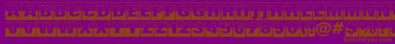 AGrotictitulcmbwhv Font – Brown Fonts on Purple Background