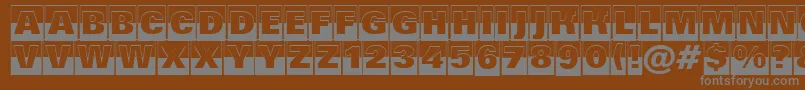 AGrotictitulcmbwhv Font – Gray Fonts on Brown Background