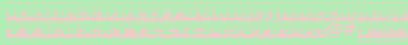 AGrotictitulcmbwhv Font – Pink Fonts on Green Background