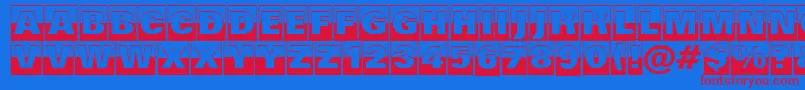 AGrotictitulcmbwhv Font – Red Fonts on Blue Background