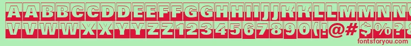 AGrotictitulcmbwhv Font – Red Fonts on Green Background