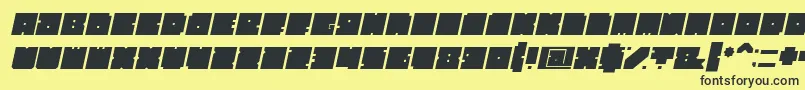 BlockBoldItalic Font – Black Fonts on Yellow Background