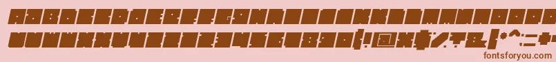 BlockBoldItalic Font – Brown Fonts on Pink Background