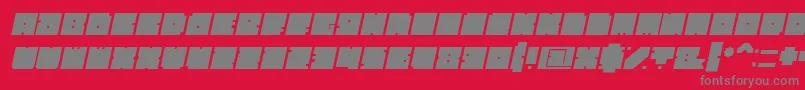 fuente BlockBoldItalic – Fuentes Grises Sobre Fondo Rojo