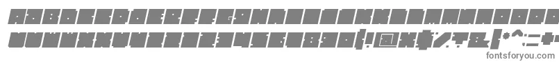 フォントBlockBoldItalic – 白い背景に灰色の文字