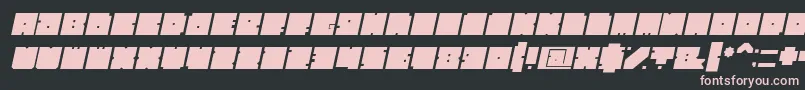 BlockBoldItalic-Schriftart – Rosa Schriften auf schwarzem Hintergrund