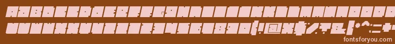 BlockBoldItalic Font – Pink Fonts on Brown Background
