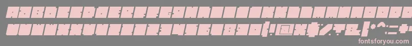 BlockBoldItalic Font – Pink Fonts on Gray Background