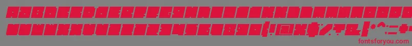 BlockBoldItalic Font – Red Fonts on Gray Background