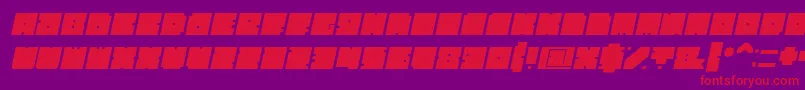 BlockBoldItalic Font – Red Fonts on Purple Background