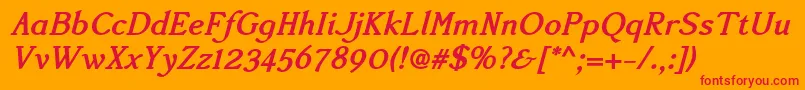 Accanthisadfstdno2Bolditalic Font – Red Fonts on Orange Background