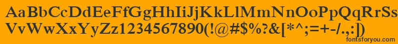 IskoolapotaBold Font – Black Fonts on Orange Background