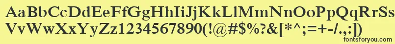 IskoolapotaBold Font – Black Fonts on Yellow Background