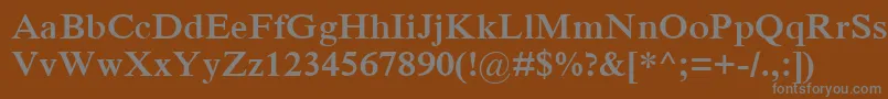 IskoolapotaBold Font – Gray Fonts on Brown Background