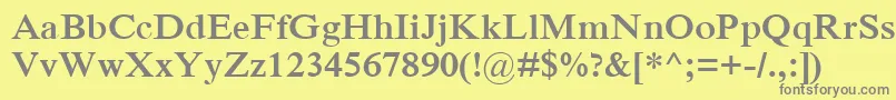 IskoolapotaBold Font – Gray Fonts on Yellow Background