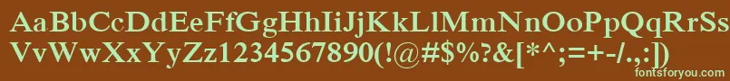 IskoolapotaBold Font – Green Fonts on Brown Background