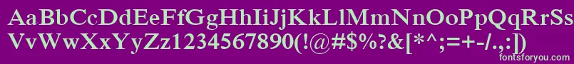 IskoolapotaBold Font – Green Fonts on Purple Background