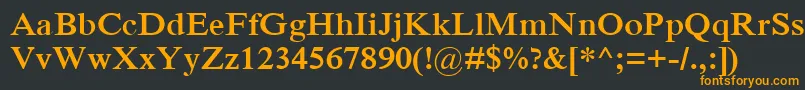 IskoolapotaBold Font – Orange Fonts on Black Background