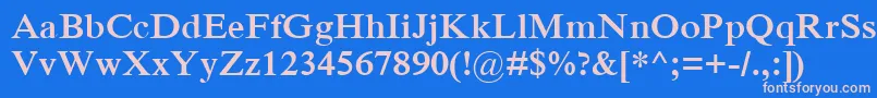 IskoolapotaBold Font – Pink Fonts on Blue Background