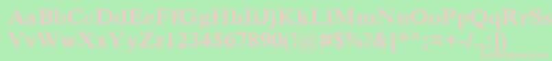 IskoolapotaBold Font – Pink Fonts on Green Background