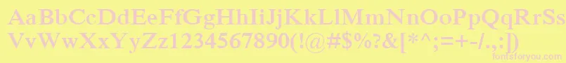 IskoolapotaBold Font – Pink Fonts on Yellow Background