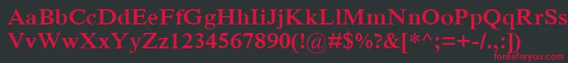 IskoolapotaBold Font – Red Fonts on Black Background