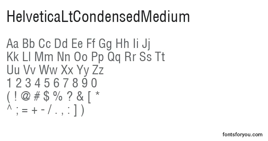 Fuente HelveticaLtCondensedMedium - alfabeto, números, caracteres especiales