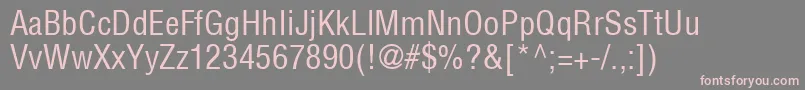 HelveticaLtCondensedMedium Font – Pink Fonts on Gray Background