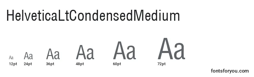Размеры шрифта HelveticaLtCondensedMedium