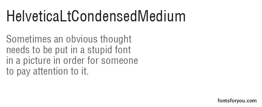 Шрифт HelveticaLtCondensedMedium