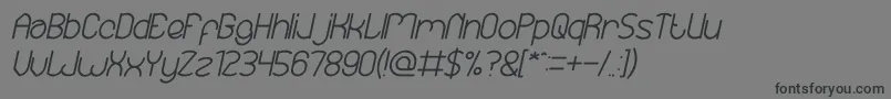 EssentialArrangementBoldItalic Font – Black Fonts on Gray Background