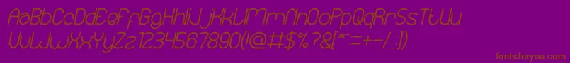EssentialArrangementBoldItalic Font – Brown Fonts on Purple Background