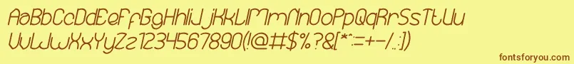 EssentialArrangementBoldItalic Font – Brown Fonts on Yellow Background