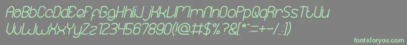 EssentialArrangementBoldItalic Font – Green Fonts on Gray Background
