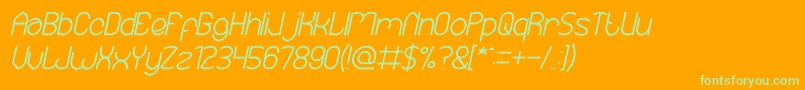 EssentialArrangementBoldItalic Font – Green Fonts on Orange Background