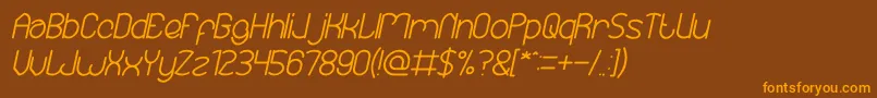 EssentialArrangementBoldItalic Font – Orange Fonts on Brown Background