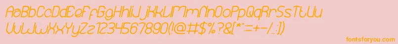 EssentialArrangementBoldItalic Font – Orange Fonts on Pink Background