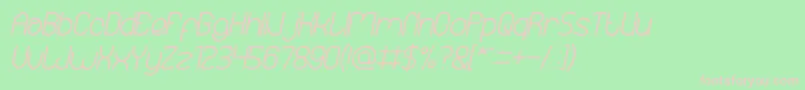 EssentialArrangementBoldItalic Font – Pink Fonts on Green Background