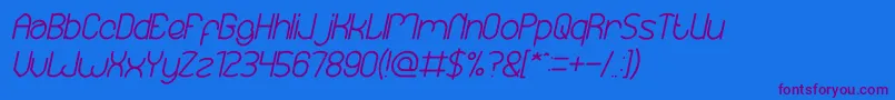 EssentialArrangementBoldItalic Font – Purple Fonts on Blue Background