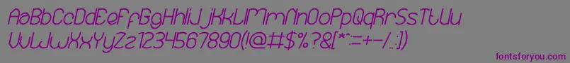EssentialArrangementBoldItalic Font – Purple Fonts on Gray Background