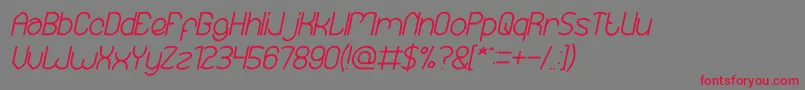 EssentialArrangementBoldItalic Font – Red Fonts on Gray Background