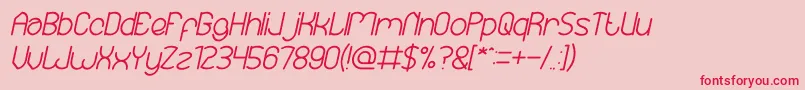 EssentialArrangementBoldItalic Font – Red Fonts on Pink Background