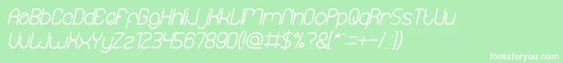 EssentialArrangementBoldItalic Font – White Fonts on Green Background