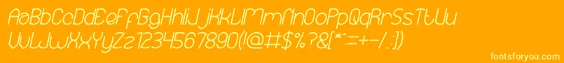 EssentialArrangementBoldItalic Font – Yellow Fonts on Orange Background