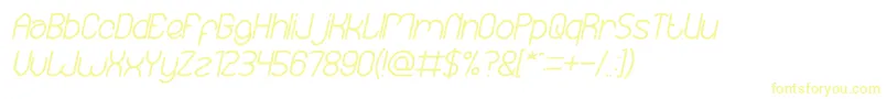 EssentialArrangementBoldItalic Font – Yellow Fonts on White Background
