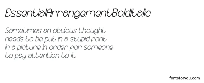 EssentialArrangementBoldItalic Font