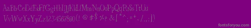 JustSkinny Font – Gray Fonts on Purple Background