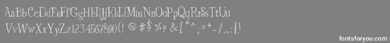 JustSkinny Font – White Fonts on Gray Background